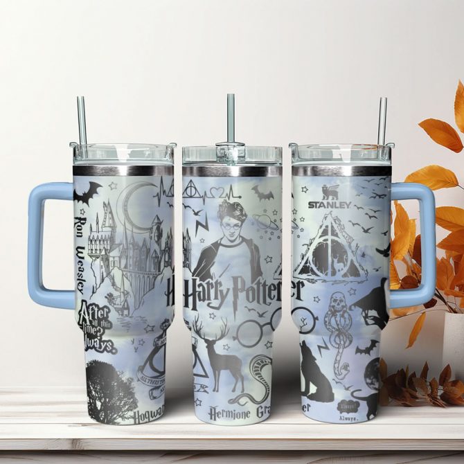 Harry Potter Movies Custom Stanley Quencher 40oz Stainless Steel Tumbler With Handle