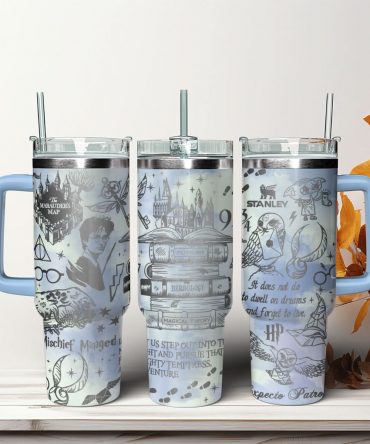 Harry Potter Movies Custom Stanley Quencher 40oz Stainless Steel Tumbler With Handle