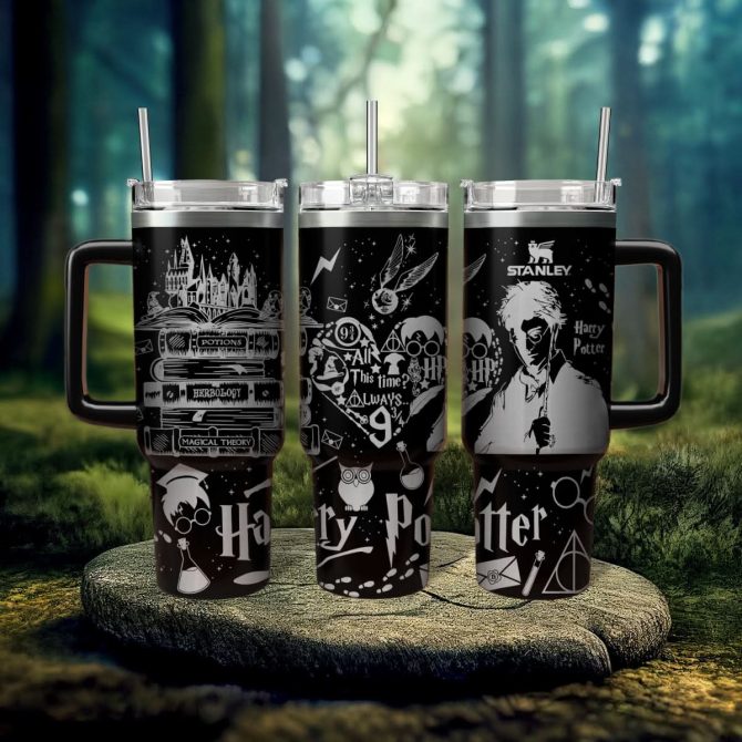 Harry Potter Movies Custom Stanley Quencher 40oz Stainless Steel Tumbler With Handle