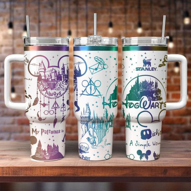 Harry Potter Movies Custom Stanley Quencher 40oz Stainless Steel Tumbler With Handle