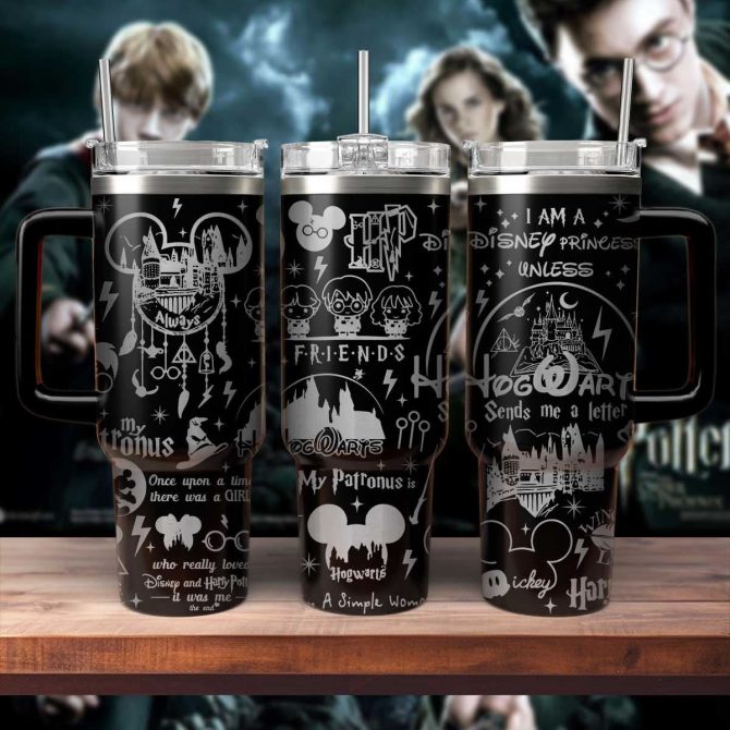 Harry Potter Movies Custom Stanley Quencher 40oz Stainless Steel Tumbler With Handle