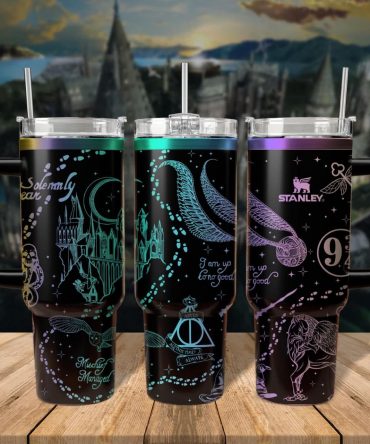 Harry Potter Movies Custom Stanley Quencher 40oz Stainless Steel Tumbler With Handle
