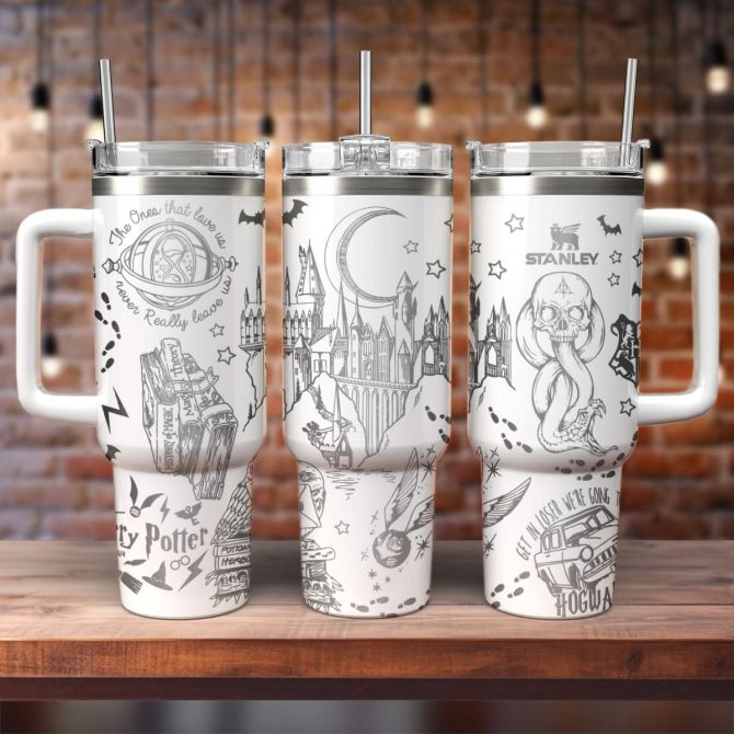 Harry Potter Movies Custom Stanley Quencher 40oz Stainless Steel Tumbler With Handle