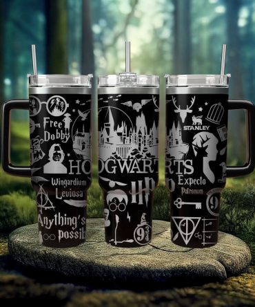 Harry Potter Movies Custom Stanley Quencher 40oz Stainless Steel Tumbler With Handle