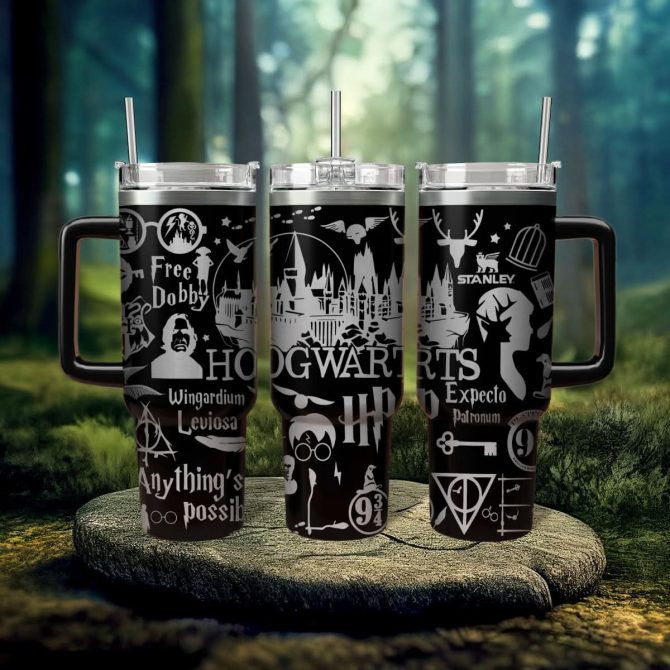 Harry Potter Movies Custom Stanley Quencher 40oz Stainless Steel Tumbler With Handle
