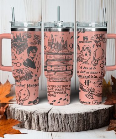 Harry Potter Movies Custom Stanley Quencher 40oz Stainless Steel Tumbler With Handle