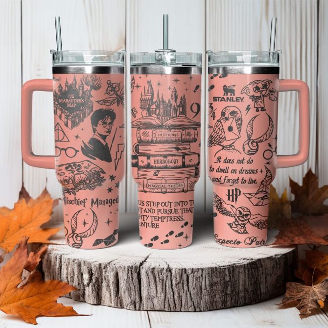 Harry Potter Movies Custom Stanley Quencher 40oz Stainless Steel Tumbler With Handle