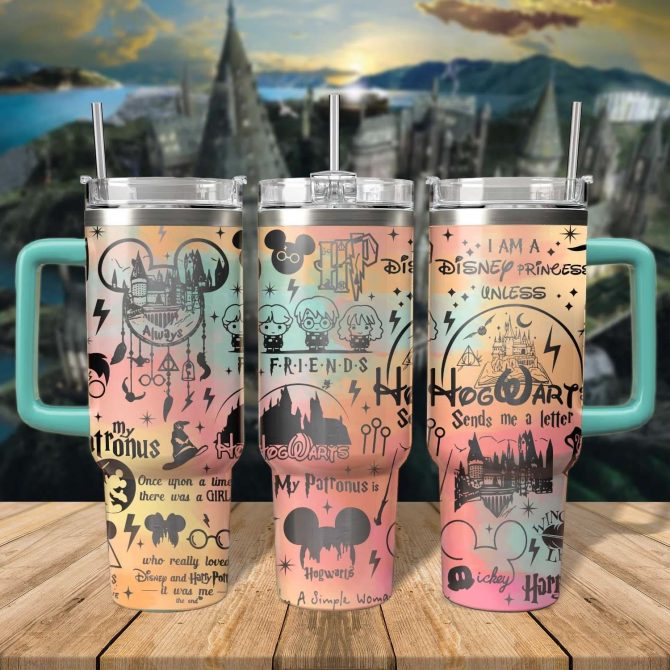 Harry Potter Movies Custom Stanley Quencher 40oz Stainless Steel Tumbler With Handle