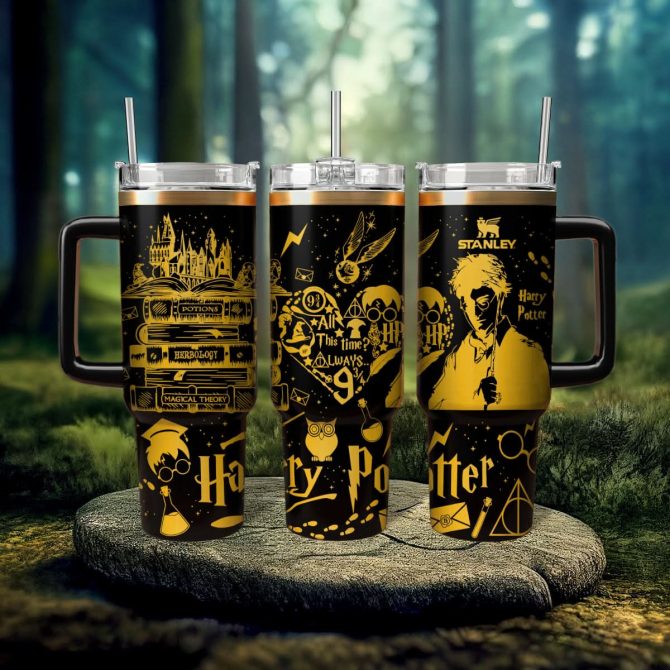 Harry Potter Movies Custom Stanley Quencher 40oz Stainless Steel Tumbler With Handle - Image 2