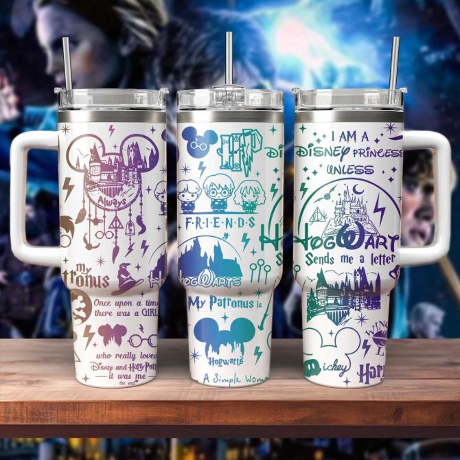 Harry Potter Movies Custom Stanley Quencher 40oz Stainless Steel Tumbler With Handle