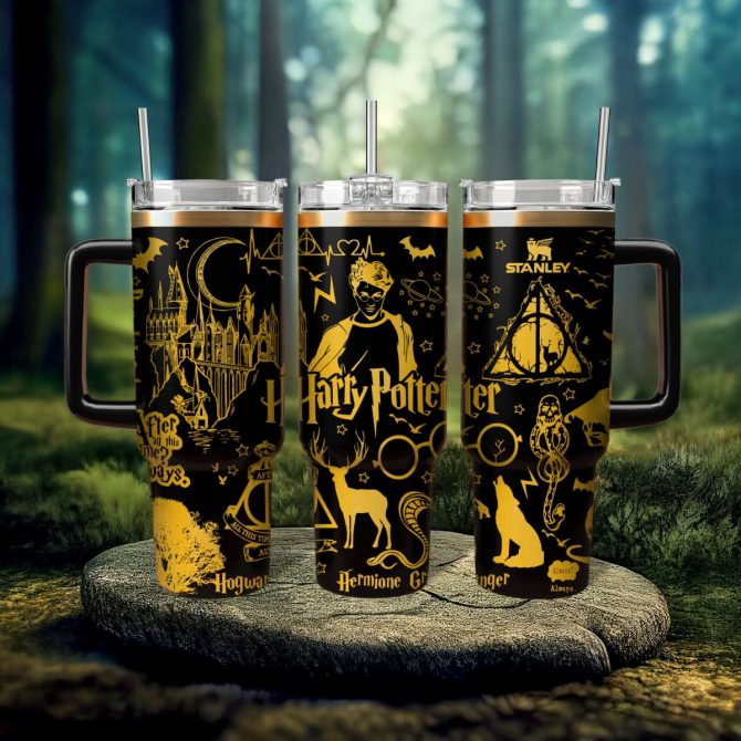 Harry Potter Movies Custom Stanley Quencher 40oz Stainless Steel Tumbler With Handle