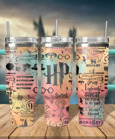Harry Potter Movies Custom Stanley Quencher 40oz Stainless Steel Tumbler With Handle