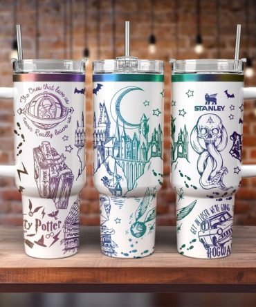 Harry Potter Movies Custom Stanley Quencher 40oz Stainless Steel Tumbler With Handle