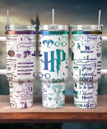Harry Potter Movies Custom Stanley Quencher 40oz Stainless Steel Tumbler With Handle