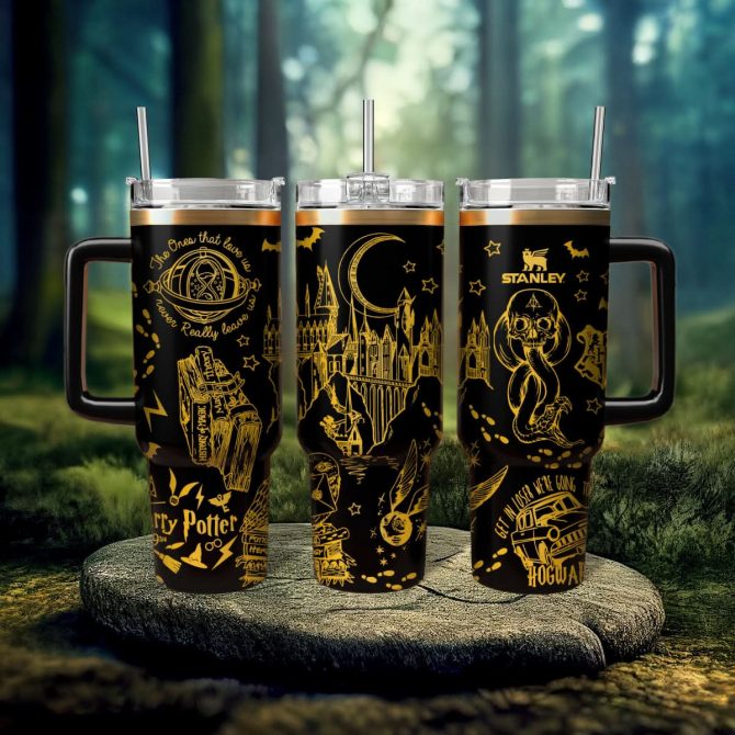 Harry Potter Movies Custom Stanley Quencher 40oz Stainless Steel Tumbler With Handle