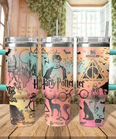 Harry Potter Movies Custom Stanley Quencher 40oz Stainless Steel Tumbler With Handle