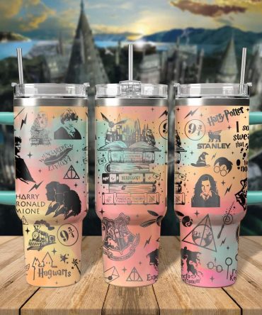 Harry Potter Movies Custom Stanley Quencher 40oz Stainless Steel Tumbler With Handle
