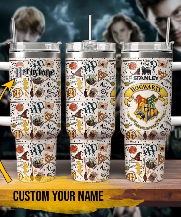 Harry Potter Movies Custom Stanley Quencher 40oz Stainless Steel Tumbler With Handle