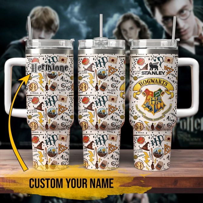 Harry Potter Movies Custom Stanley Quencher 40oz Stainless Steel Tumbler With Handle