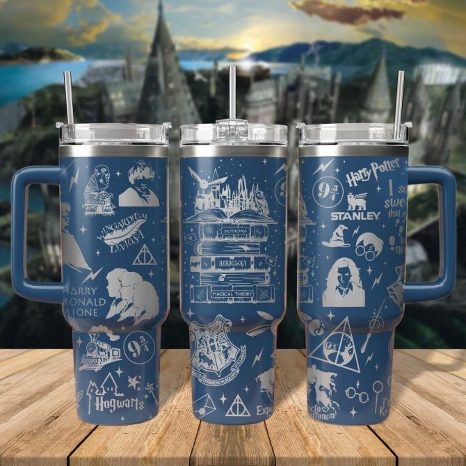 Harry Potter Movies Custom Stanley Quencher 40oz Stainless Steel Tumbler With Handle