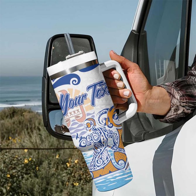 Hawaiki Nui Va‚Äôa Solo French Polynesia Blue Color Custom Stanley Quencher 40oz Stainless Steel Tumbler With Handle - Image 7