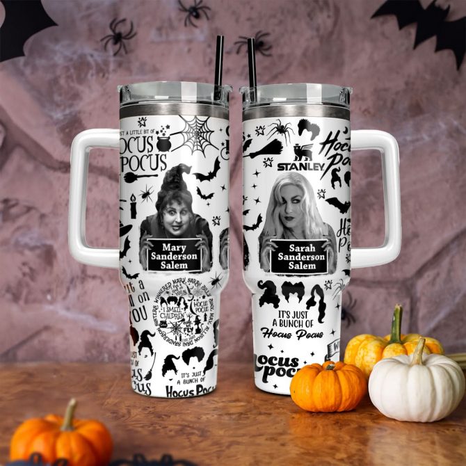 Hocus Pocus Movies Custom Stanley Quencher 40oz Stainless Steel Tumbler With Handle - Image 2