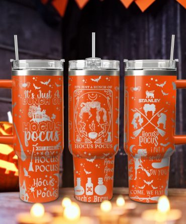 Hocus Pocus Movies Custom Stanley Quencher 40oz Stainless Steel Tumbler With Handle