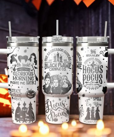Hocus Pocus Movies Custom Stanley Quencher 40oz Stainless Steel Tumbler With Handle