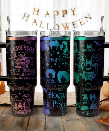 Hocus Pocus Movies Custom Stanley Quencher 40oz Stainless Steel Tumbler With Handle