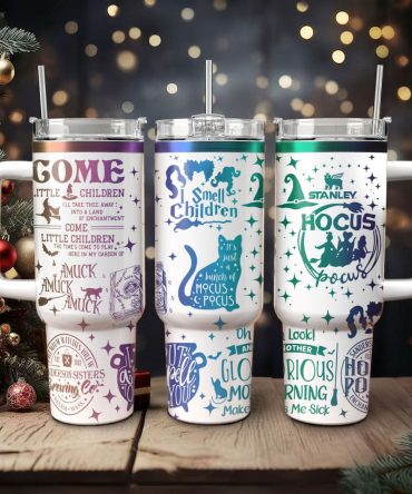 Hocus Pocus Movies Custom Stanley Quencher 40oz Stainless Steel Tumbler With Handle