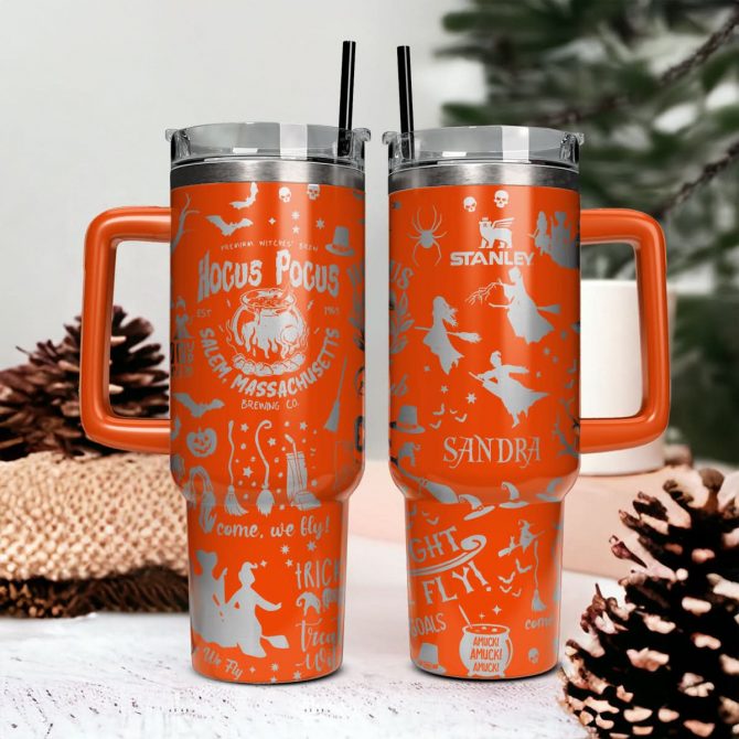 Hocus Pocus Movies Custom Stanley Quencher 40oz Stainless Steel Tumbler With Handle