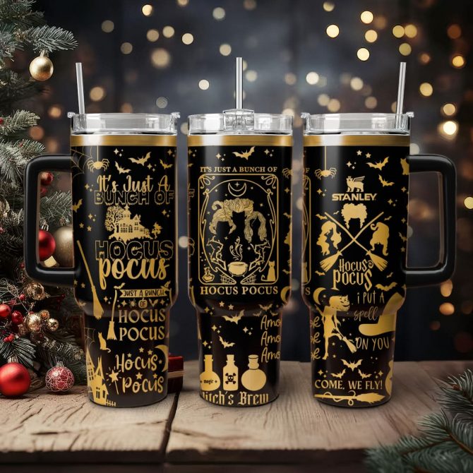 Hocus Pocus Movies Custom Stanley Quencher 40oz Stainless Steel Tumbler With Handle