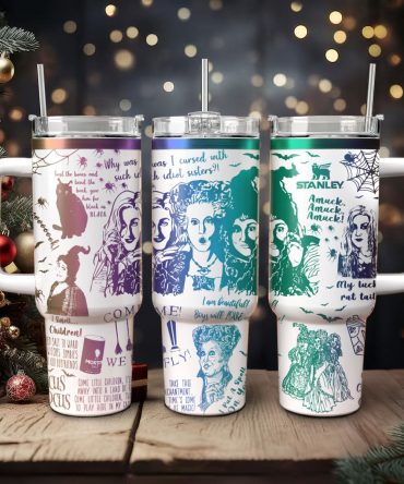 Hocus Pocus Movies Custom Stanley Quencher 40oz Stainless Steel Tumbler With Handle