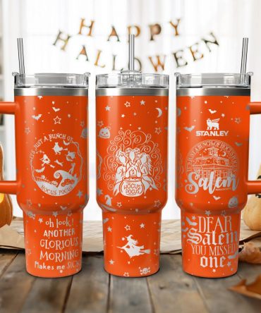 Hocus Pocus Movies Custom Stanley Quencher 40oz Stainless Steel Tumbler With Handle