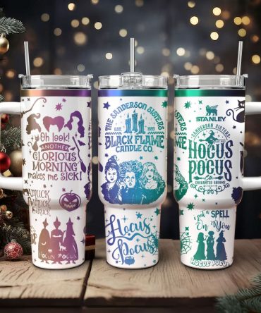 Hocus Pocus Movies Custom Stanley Quencher 40oz Stainless Steel Tumbler With Handle