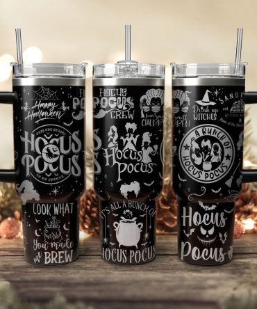 Hocus Pocus Movies Custom Stanley Quencher 40oz Stainless Steel Tumbler With Handle