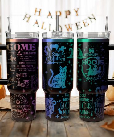 Hocus Pocus Movies Custom Stanley Quencher 40oz Stainless Steel Tumbler With Handle