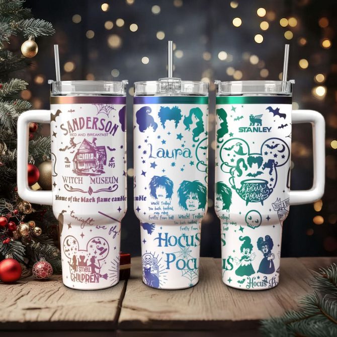 Hocus Pocus Movies Custom Stanley Quencher 40oz Stainless Steel Tumbler With Handle