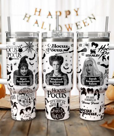 Hocus Pocus Movies Custom Stanley Quencher 40oz Stainless Steel Tumbler With Handle