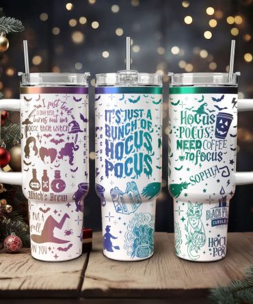 Hocus Pocus Movies Custom Stanley Quencher 40oz Stainless Steel Tumbler With Handle