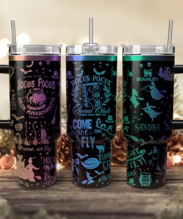 Hocus Pocus Movies Custom Stanley Quencher 40oz Stainless Steel Tumbler With Handle