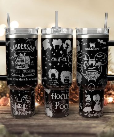 Hocus Pocus Movies Custom Stanley Quencher 40oz Stainless Steel Tumbler With Handle