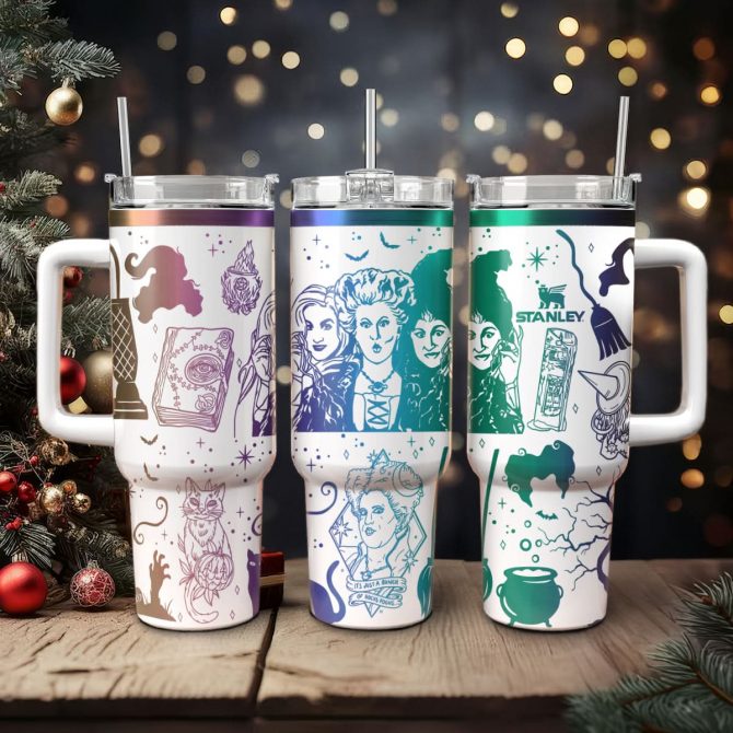 Hocus Pocus Movies Custom Stanley Quencher 40oz Stainless Steel Tumbler With Handle