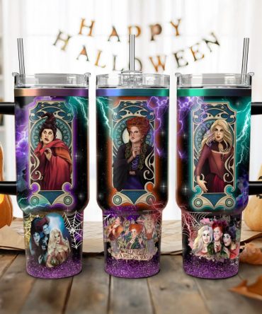 Hocus Pocus Movies Custom Stanley Quencher 40oz Stainless Steel Tumbler With Handle