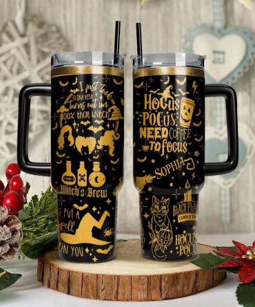 Hocus Pocus Movies Custom Stanley Quencher 40oz Stainless Steel Tumbler With Handle