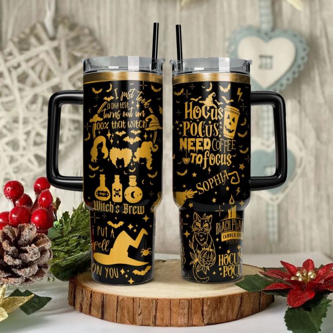 Hocus Pocus Movies Custom Stanley Quencher 40oz Stainless Steel Tumbler With Handle