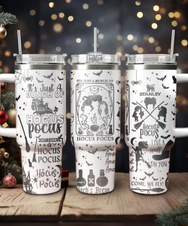 Hocus Pocus Movies Custom Stanley Quencher 40oz Stainless Steel Tumbler With Handle