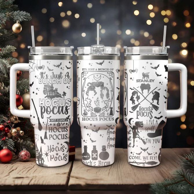 Hocus Pocus Movies Custom Stanley Quencher 40oz Stainless Steel Tumbler With Handle