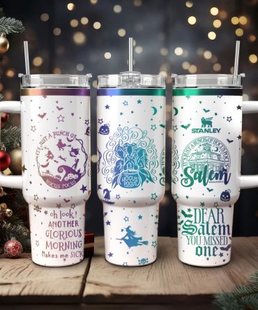 Hocus Pocus Movies Custom Stanley Quencher 40oz Stainless Steel Tumbler With Handle