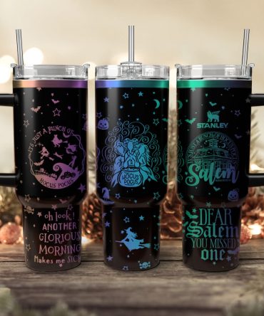 Hocus Pocus Movies Custom Stanley Quencher 40oz Stainless Steel Tumbler With Handle